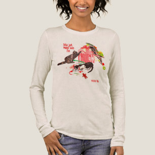 Christmas T-shirt Cats Just Wanna Have Fun Art Tri-Blend Shirt