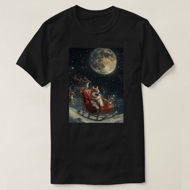 Christmas T-shirt Shiba Inu Doge (Design Front)