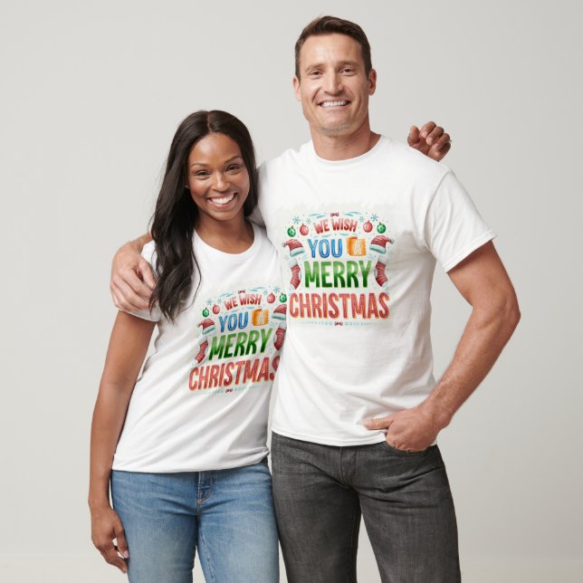 Christmas t shirt very cheerfully design for all (Unisex)