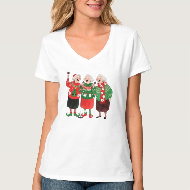Christmas T-Shirt Women's Festival - Christmas Pul (Front)
