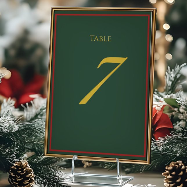 Christmas Table Number Card | Holiday Luxe (Creator Uploaded)