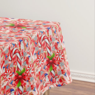 Christmas Tablecloth, Candy Cane Tablecloth