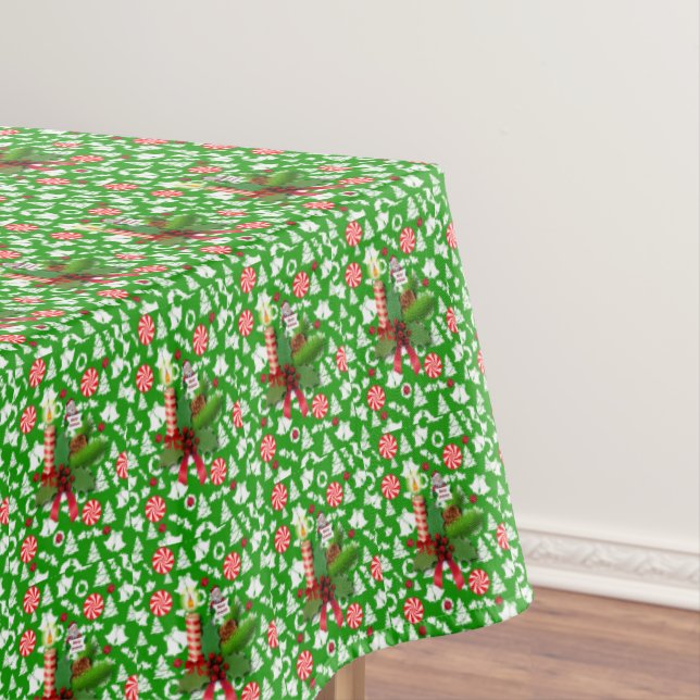 Christmas Tablecloth, Christmas Candle Tablecloth (In Situ)