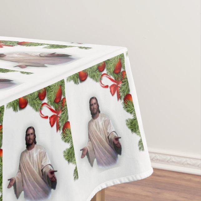 Christmas Tablecloth, Jesus Christ Tablecloth (In Situ)