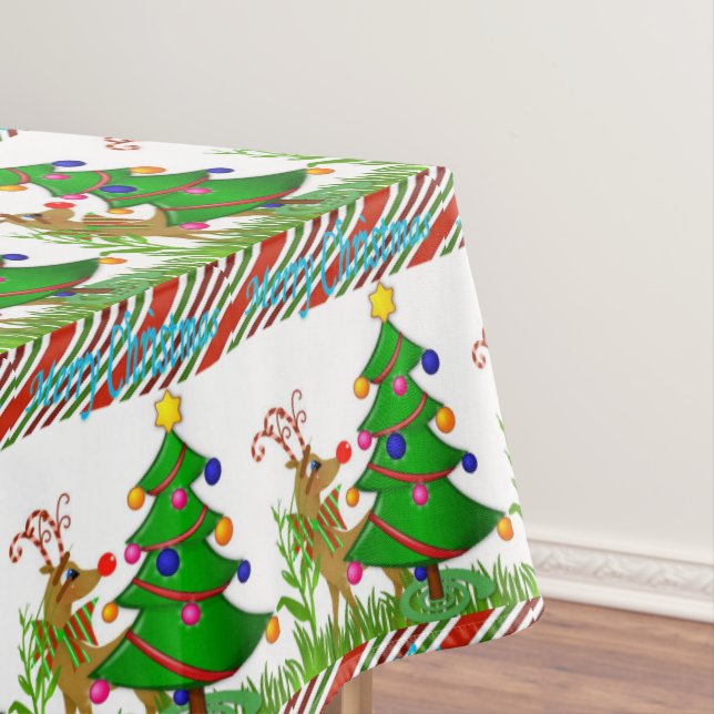 Christmas Tablecloth, Merry Christmas Tablecloth (In Situ)
