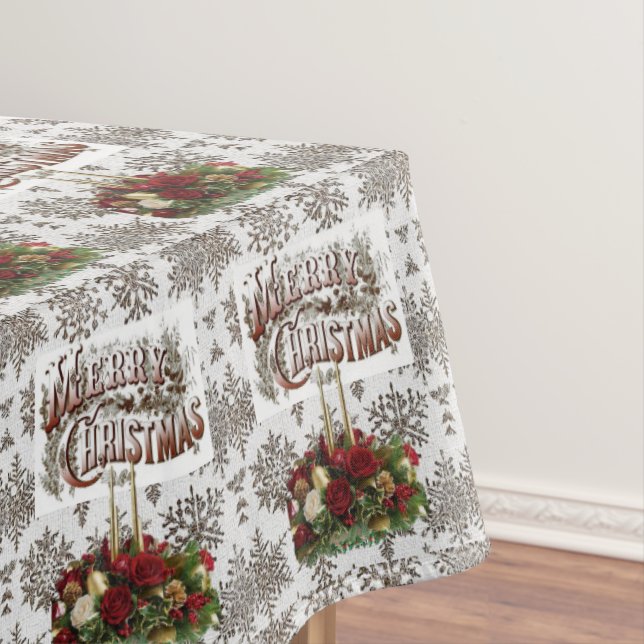 Christmas Tablecloth, Merry Christmas Tablecloth (In Situ)