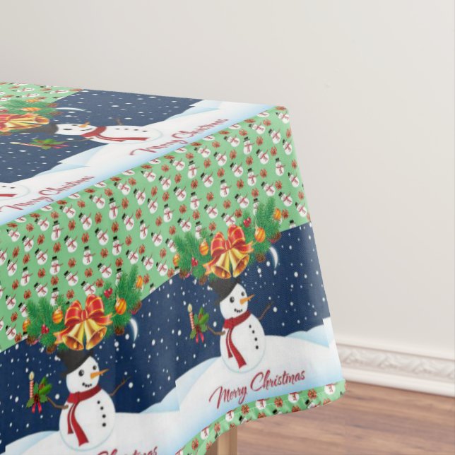 Christmas Tablecloth, Snowman Tablecloth (In Situ)