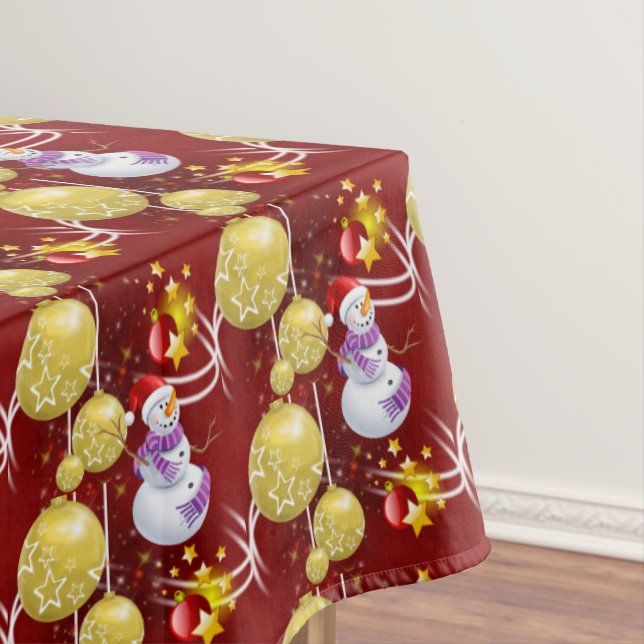 Christmas Tablecloth, Snowman Tablecloth (In Situ)