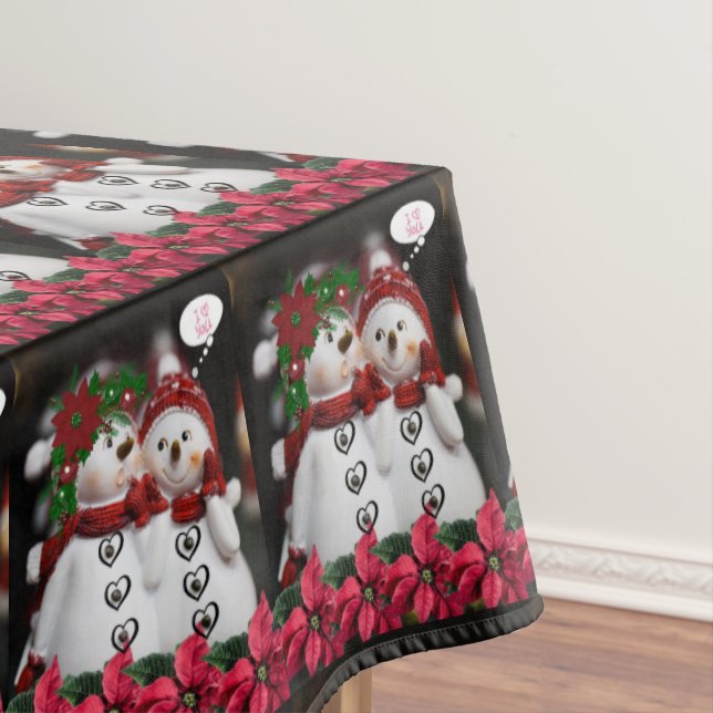Christmas Tablecloth, Snowman Tablecloth (In Situ)