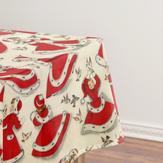 Christmas Tablecloth, Vintage Tablecloth (In Situ)