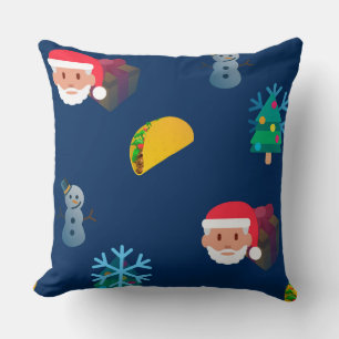 christmas taco emoji cushion