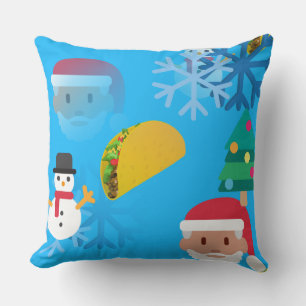 christmas taco emoji cushion