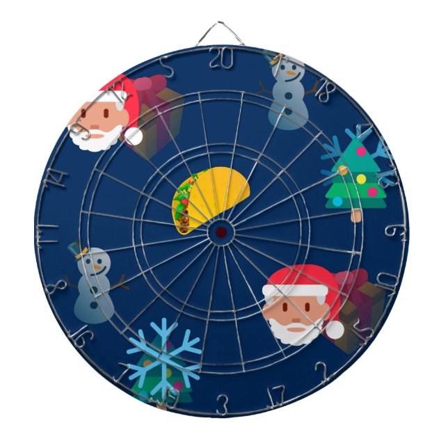 christmas taco emoji dartboard (Front)