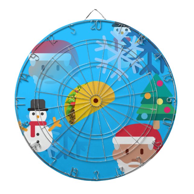 christmas taco emoji dartboard (Front)
