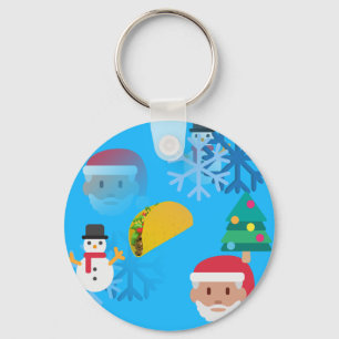 christmas taco emoji key ring