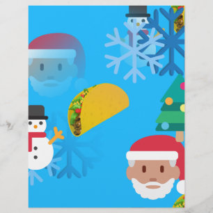 christmas taco emoji letterhead design