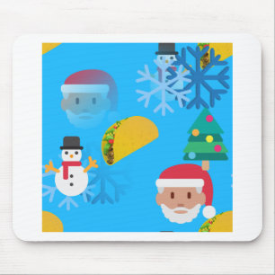 christmas taco emoji mouse pad