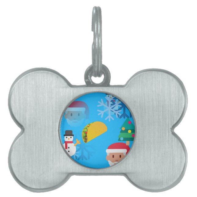 christmas taco emoji pet ID tag (Front)