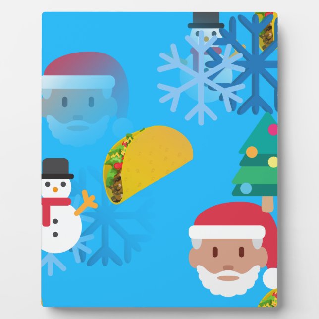 christmas taco emoji plaque (Front)