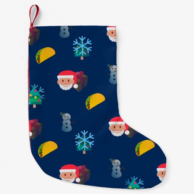 christmas taco emoji xmas stocking 2 (Front)