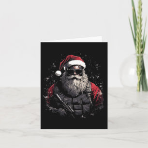 Christmas Tactical Santa Xmas Gift Idea  Card
