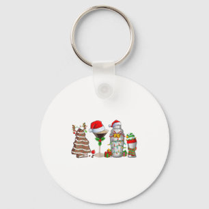 Christmas Tail Espresso Martini Drinking Party Bar Key Ring