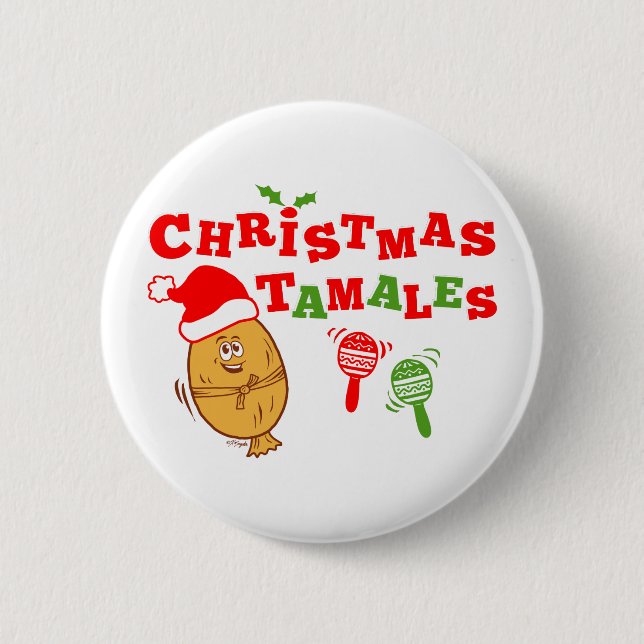 Christmas Tamales 6 Cm Round Badge (Front)