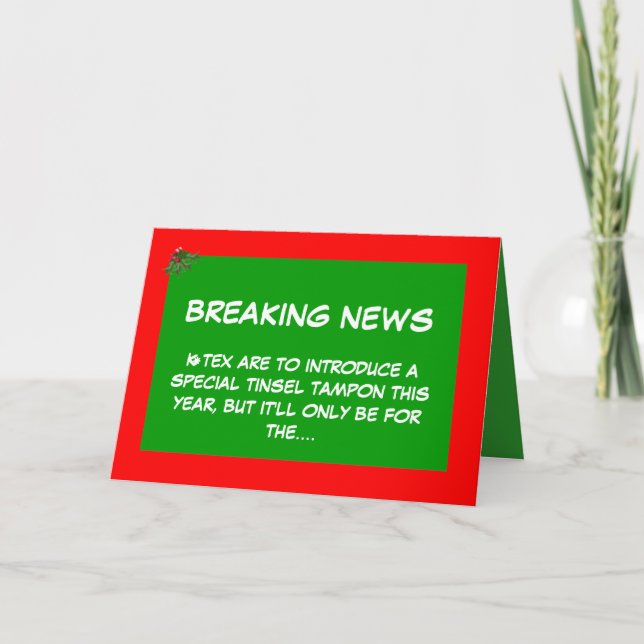 Christmas tampon holiday card (Front)