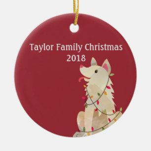 Christmas Tangles Ceramic Tree Decoration