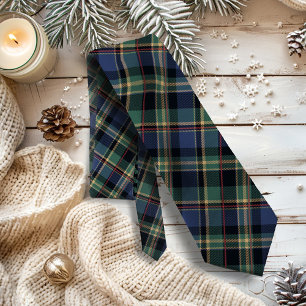 Christmas Tartan Brick Blue Green ID1141B Tie