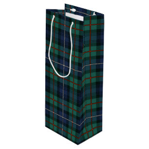 Christmas Tartan Clan Robertson Plaid Check Wine Gift Bag