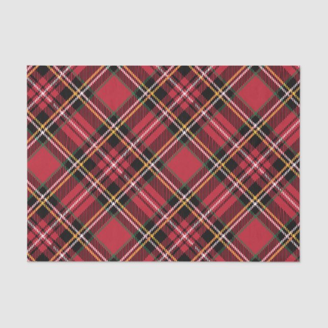 Christmas Tartan Pattern Tissue Paper (Front)