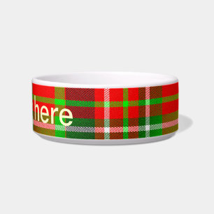 Christmas Tartan Pet Bowls