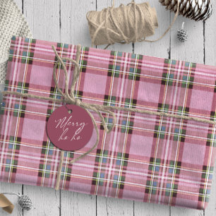 Christmas Tartan Pink/Green ID768 Wrapping Paper