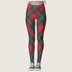 Christmas Tartan Plaid Red Green Women's Leggings