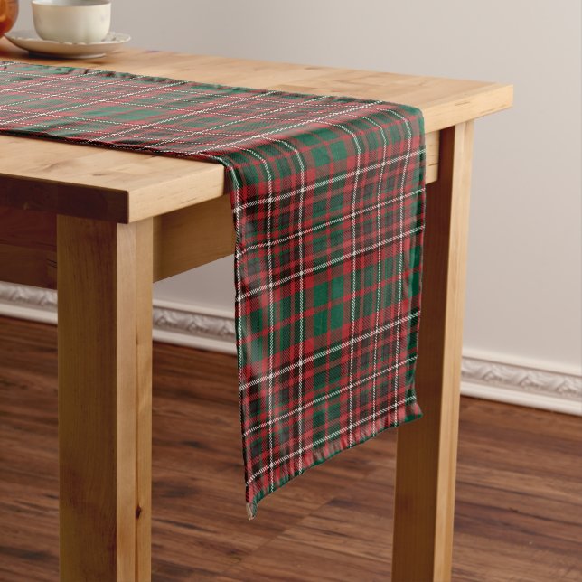 Christmas Tartan Plaid Scottish Pattern Long Table Runner (In Situ)