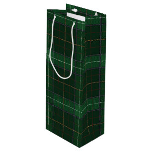 Christmas Tartan Walsh Plaid Check Wine Gift Bag