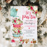 Christmas Tea Birthday Party Let's Par-tea Invitation<br><div class="desc">Christmas Tea Birthday Party Let's Par-tea Invitation
All designs are © PIXEL PERFECTION PARTY LTD</div>