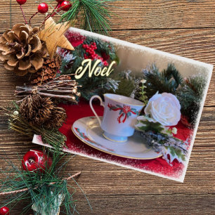 Christmas Tea Foil Folded Card