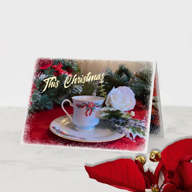 Christmas Tea Foil Photo Folded Card (Creator Uploaded)