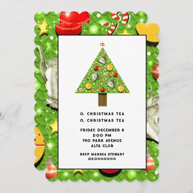Christmas Tea invitation (Front/Back)