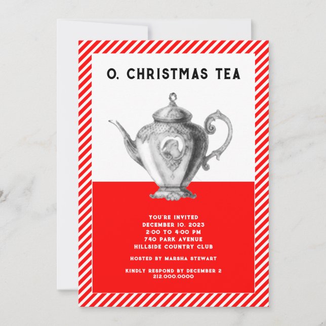 Christmas Tea Party Invitation (Front)