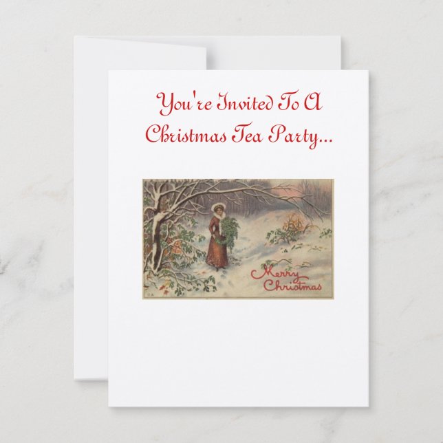 Christmas Tea Party Invitation (Front)