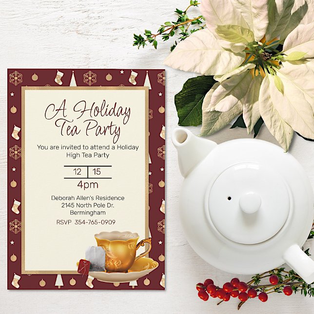 Christmas Tea Party Invitation (Creator Uploaded)