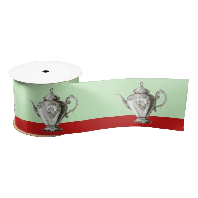 Christmas Tea Party Satin Ribbon (Spool)