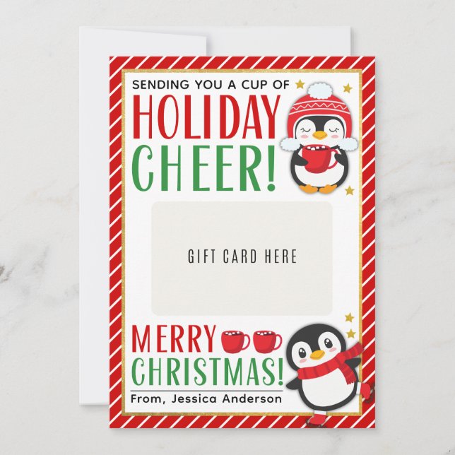 Christmas Teacher Appreciation Gift Card Holder (Front)