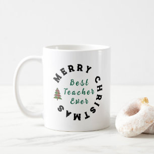 Christmas Teacher Appreciation Quote Typography Coffee Mug