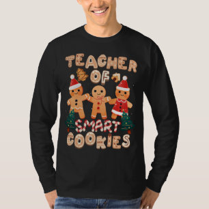 Christmas Teacher Cute Gingerbread Cookies Funny H T-Shirt