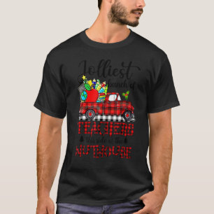 Christmas Teacher Jolliest Bunch Of Teachers T-Shirt