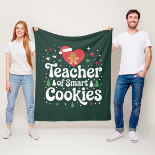 Christmas Teacher Of Smart Cookies Fleece Blanket